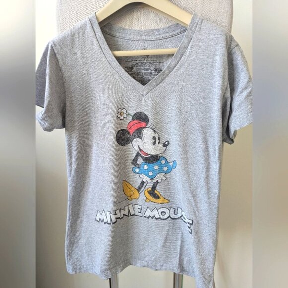 Women's Disney Minnie Mouse V Neck T Shirt + Minnie tote - size M like new - Picture 1 of 7